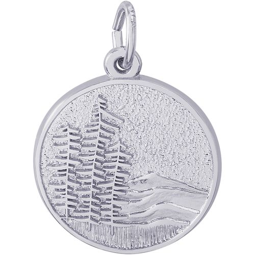 Mountain Scene Charm White Gold - 10-3833