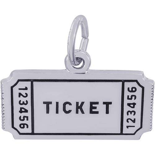 Movie Ticket Charm White Gold - 10-2486