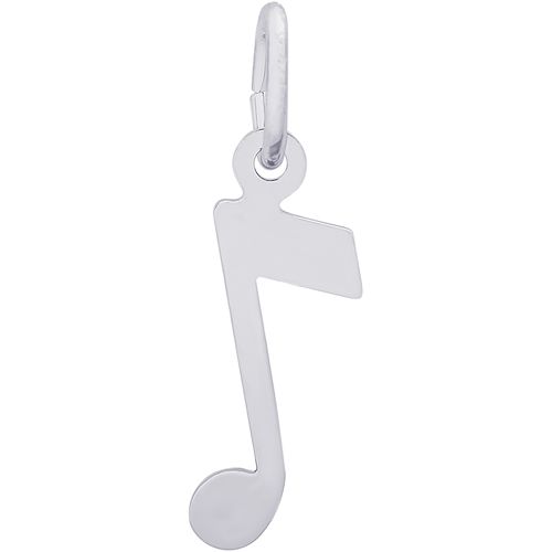 Music Note Charm White Gold - 10-5465