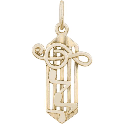 Music Staff Charm Gold Plated - 10-0925
