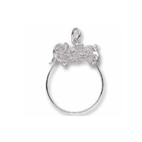 Music Staff Charm Holder Silver - 43-0263