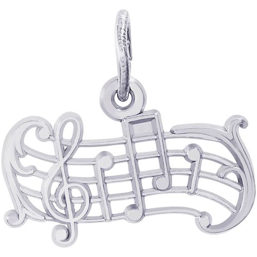 Music Staff Charm Silver - 10-0263