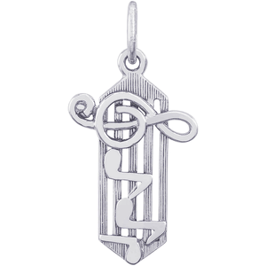 Music Staff Charm Silver - 10-0925