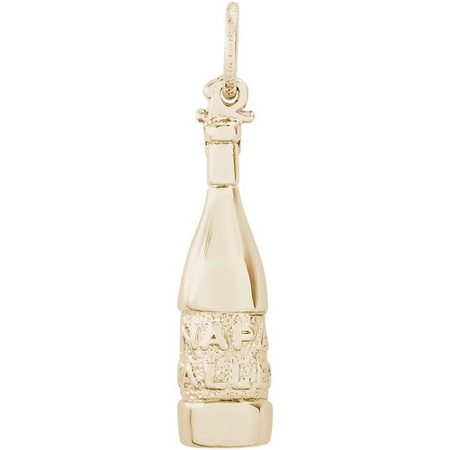 Napa Valley Wine Bottle Charm 10K Gold - 10-2962