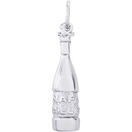 Napa Valley Wine Bottle Charm Silver - 10-2962