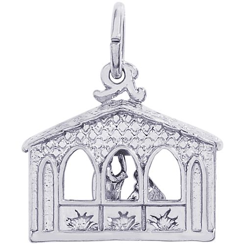 Nativity Scene Charm White Gold - 10-8159