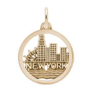 New York Skyline Charm 10K Gold - 10-6246