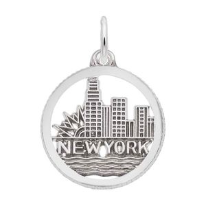 New York Skyline Charm White Gold - 10-6246