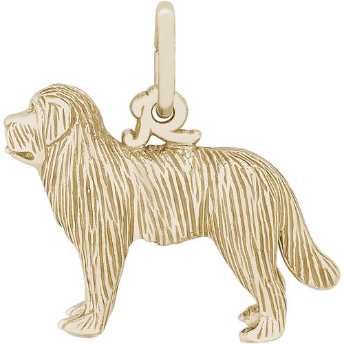 Newfoundland Dog Charm Gold Plated - 10-8232