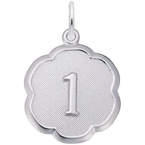 Number 0-99 Charm White Gold - 10-1330-1