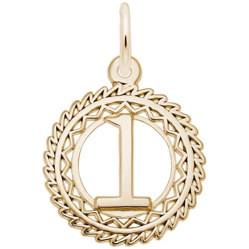 Number 1 Charm 10K Gold Series 2895 - 10-2895-1