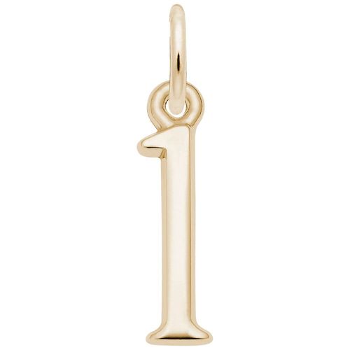 Number 1 Charm 14K Gold - 10-1761-1