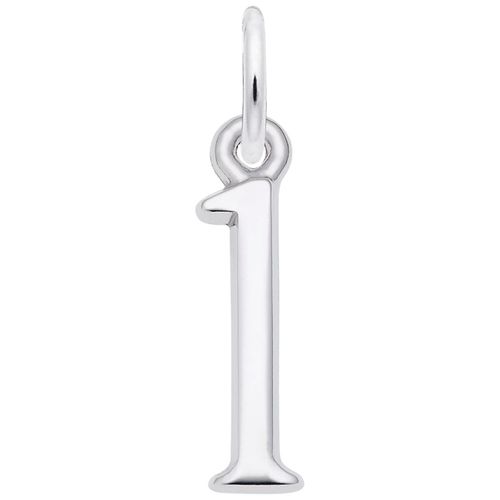 Number 1 Charm White Gold - 10-1761-1