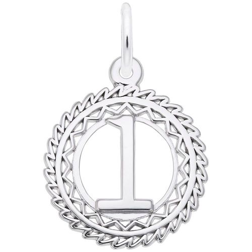 Number 1 Charm White Gold Series 2895 - 10-2895-1