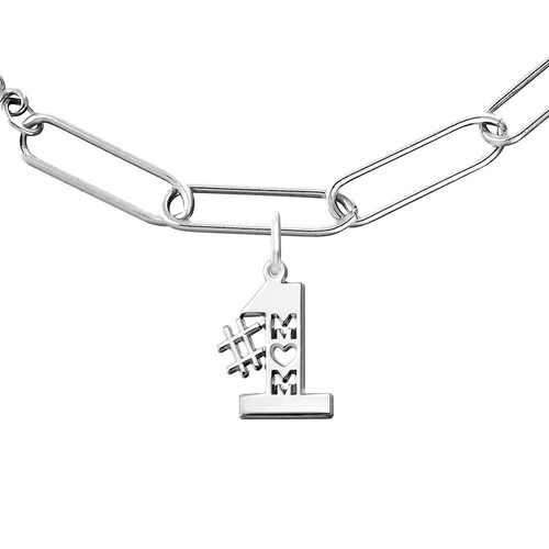 Rembrandt Number One Mom Bracelet Set Sterling Silver - 8 Inch - 27-6179-303-8-ss