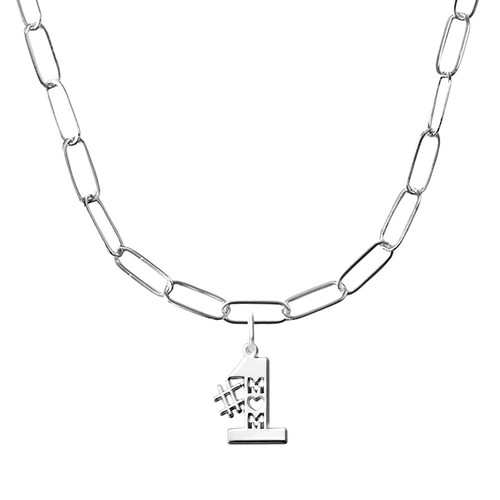 Rembrandt Number One Mom Necklace Set Sterling Silver - 21 Inch - 29-6179-303-21-ss