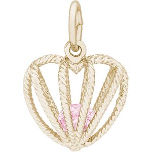 October Birthstone Charm Gold Plated - 10-8350-10