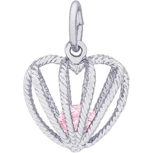 October Birthstone Charm Silver - 10-8350-10
