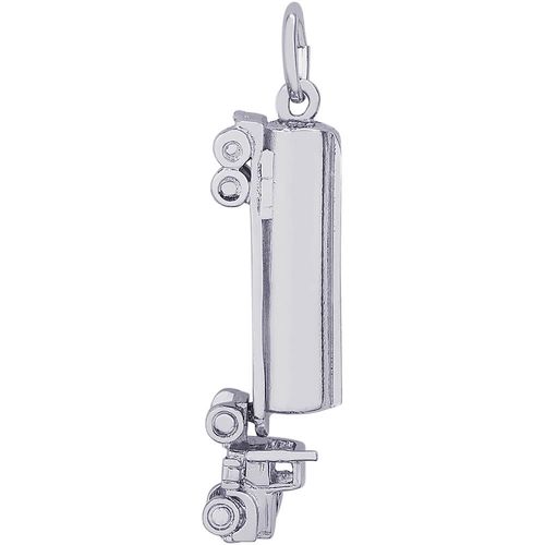 Oil Tanker Charm White Gold - 10-6541