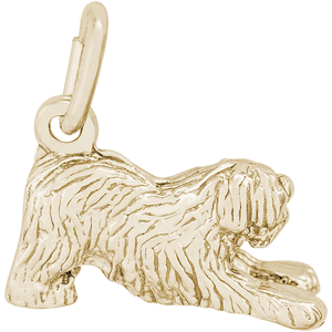 Old English Sheepdog Dog Charm 10K Gold - 10-2626