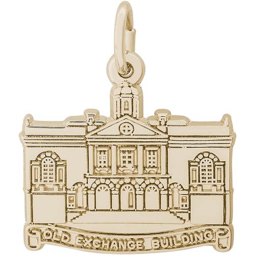 Old Exchange Bldg. Charm 10K Gold - 10-3876