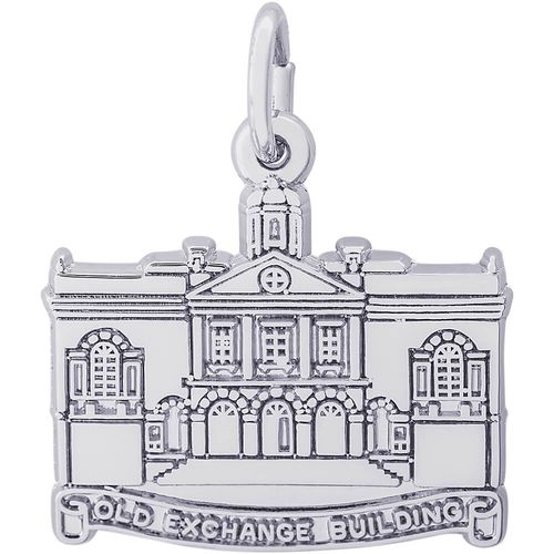 Old Exchange Bldg. Charm White Gold - 10-3876