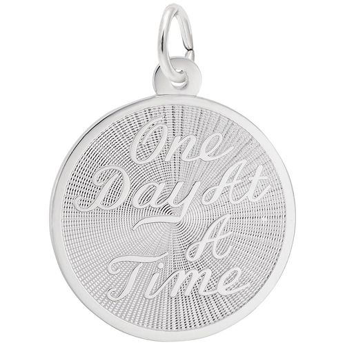 One Day At A Time Charm White Gold - 10-7931