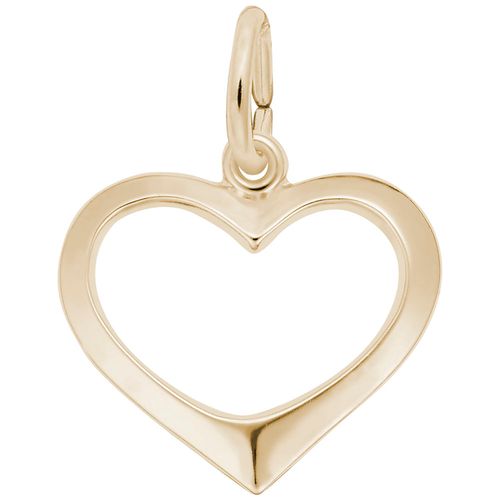 Open Heart Charm Gold Plated - 10-3391