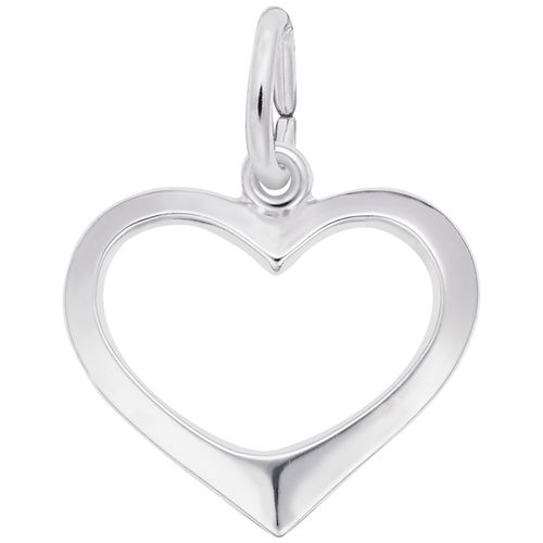 Open Heart Charm Silver - 10-3391