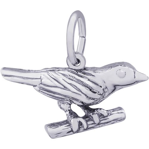 Oriole Bird Charm White Gold - 10-3798