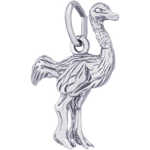 Ostrich Charm White Gold - 10-2394
