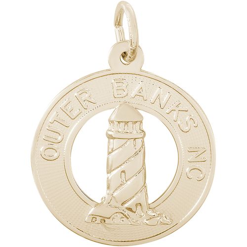 Outer Banks Lighthouse Charm Gold Plated - 10-2247