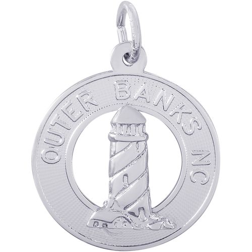 Outer Banks Lighthouse Charm White Gold - 10-2247