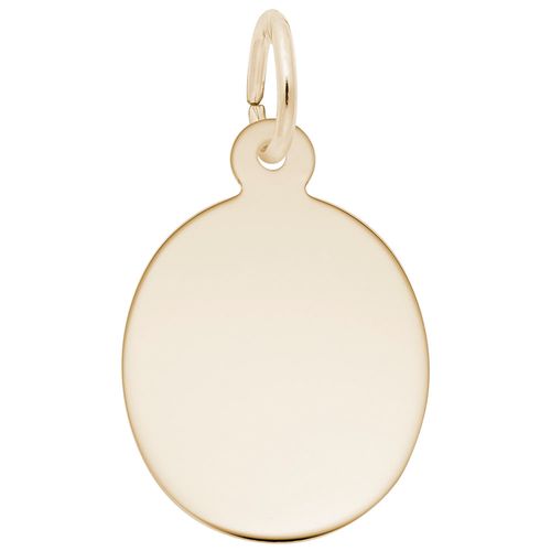 Oval Disc Charm 10K Gold - 10-4770
