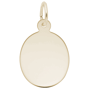 Oval Disc Charm Gold Plated - 10-4770