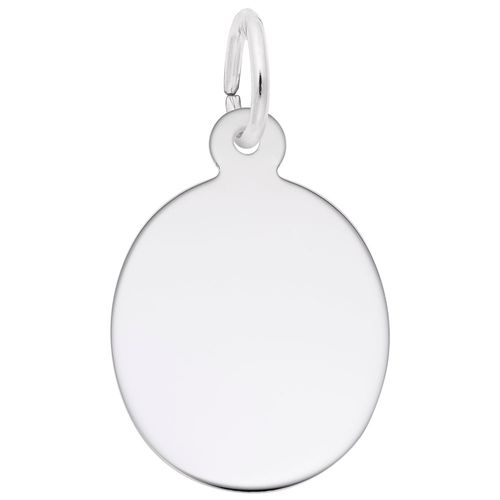 Oval Disc Charm Silver - 10-4770