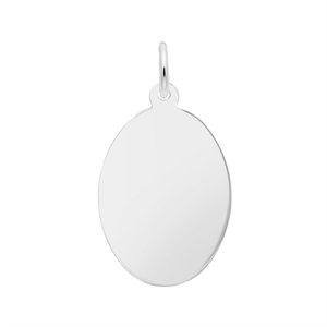Rembrandt Oval Disc Lg - 40 Charm - Silver - 10-1002-40-SS