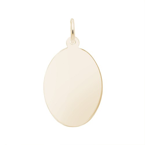 Rembrandt Oval Disc Lg Charm - 14K Gold - 10-1002-0-14K