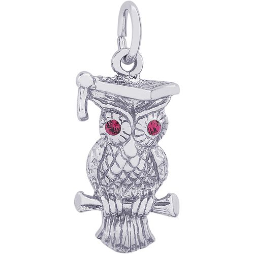 Owl Charm White Gold - 10-2596