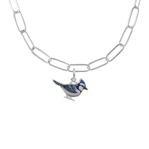 Rembrandt Painted Blue Jay Necklace Set Necklace - Silver - 29-1119-300-SS