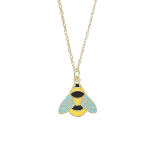 Rembrandt Painted Bumblebee Necklace Set Necklace - Gold Plated - 29-1099-87-GP