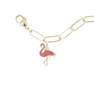 Rembrandt Painted Flamingo Bracelet Set Bracelet - Gold Plated - 27-1042-300-GP