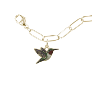 Rembrandt Painted Hummingbird Bracelet Set Bracelet - Gold Plated - 27-1144-300-GP