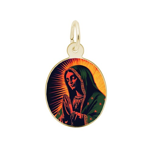 Rembrandt Painted Mary - 4770 Charm - Gold Plated - 10-1187-0-GP