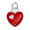 Rembrandt Painted Mom Heart Charm Sterling Silver - 10-1216-0-ss