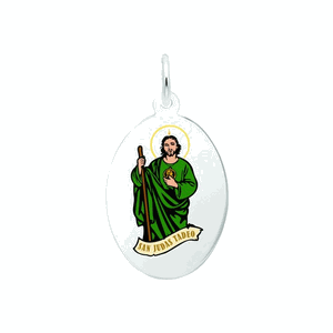 Rembrandt Painted San Judas  -1002 Charm - Silver - 10-1189-0-SS