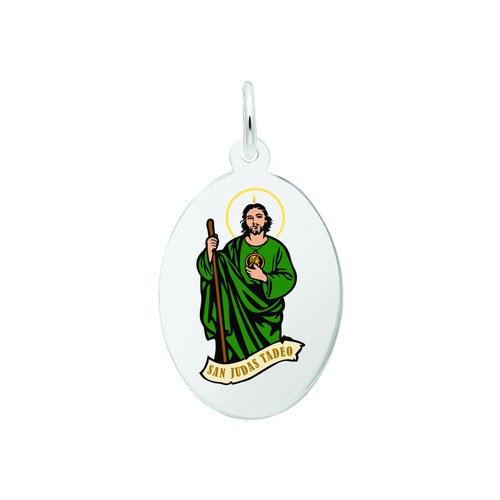Rembrandt Painted San Judas  -1002 Charm - Silver - 10-1189-0-SS