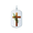 Rembrandt Painted Wooden Cross - 6564 Charm - Silver - 10-1188-0-SS