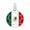 Rembrandt Painted World Soccer - Mexican Flag Charm 14k White Gold - 10-1273-0-14kw
