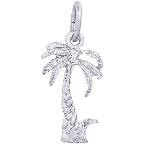 Palm Tree Charm White Gold - 10-0919